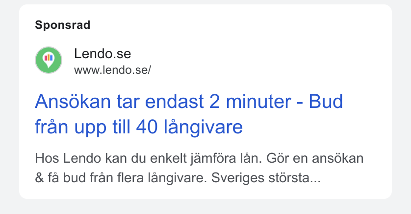 Lendo Google Ads example 3