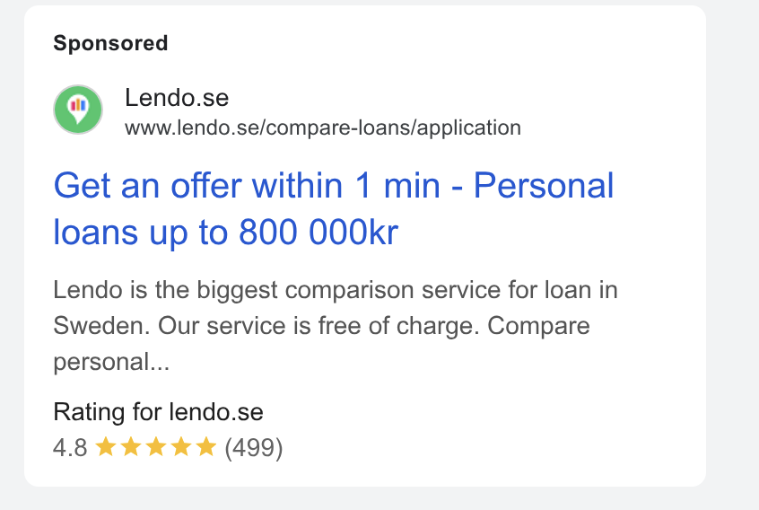 Lendo Google Ads example 1